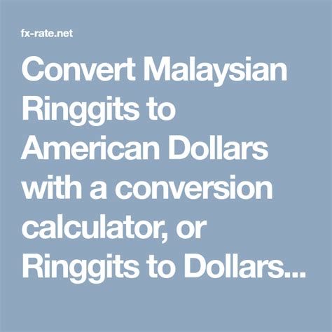 159 US dollars to Malaysian ringgits Exchange Rate. Convert .